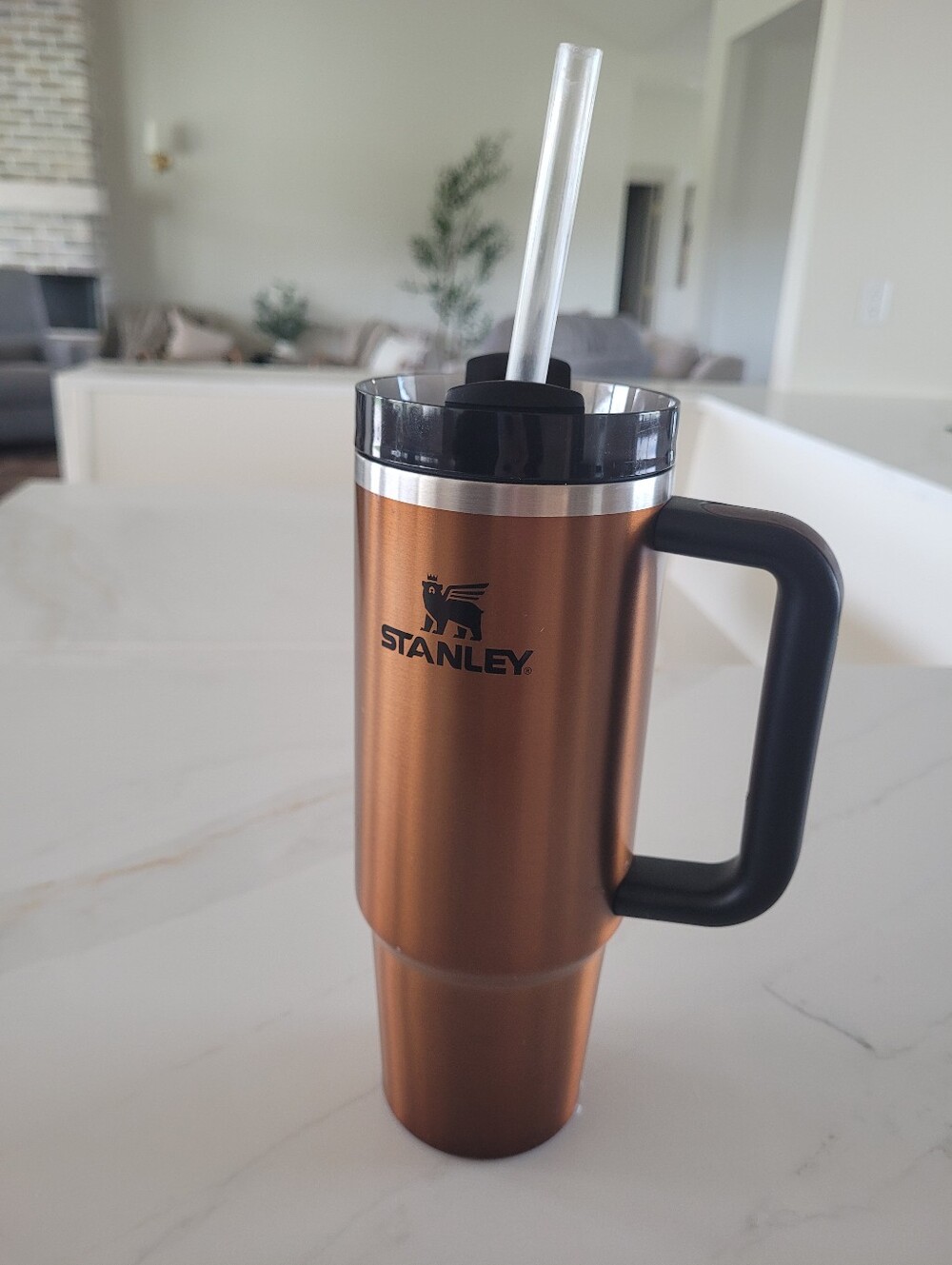 Stanley Copper Vacuum Insulated Travel Mug with Handle - Copper 30oz